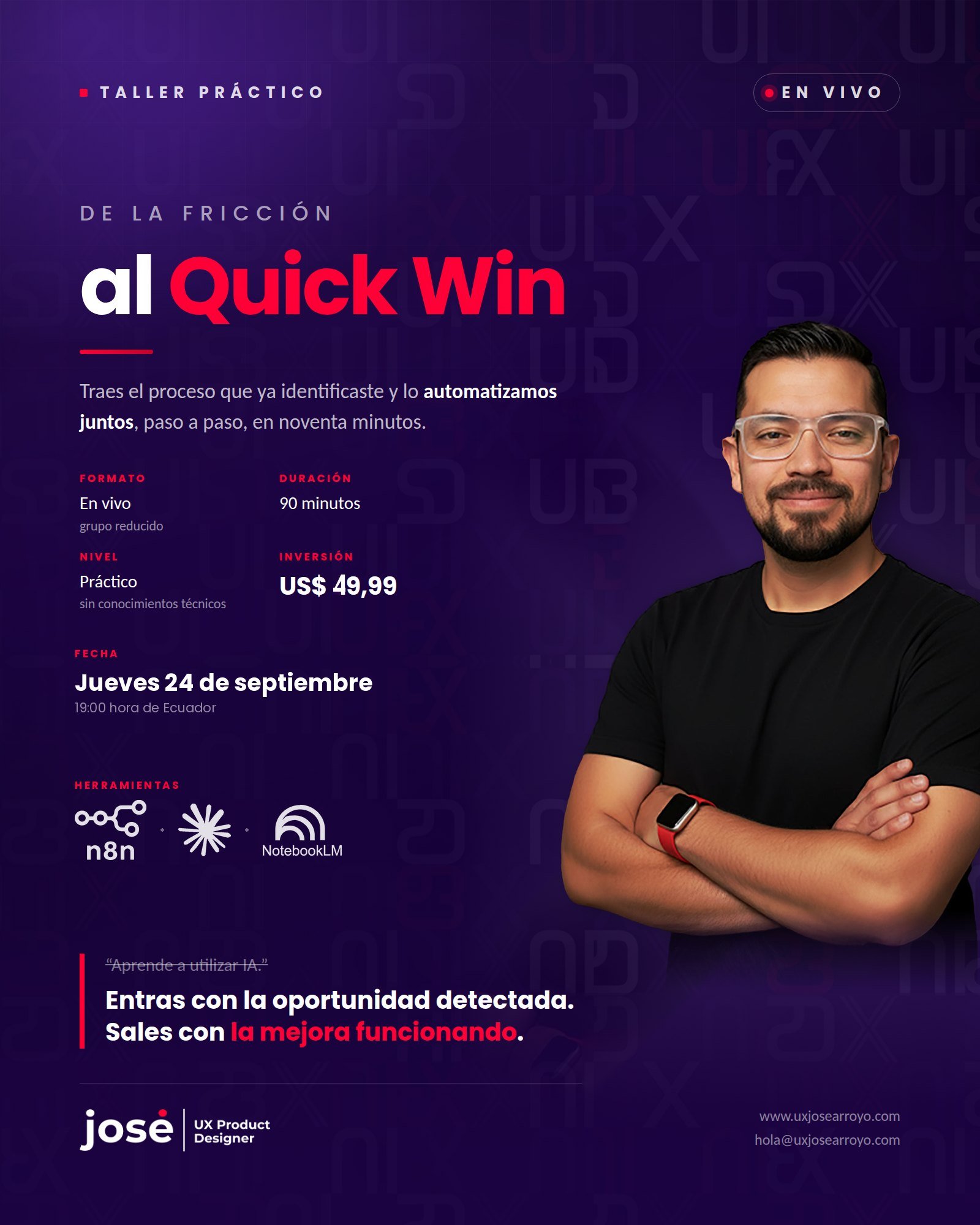 De la Fricción al Quick Win · taller en vivo del 24 de septiembre
